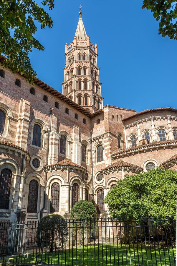 Toulouse - Basiliek van Heilige Sernin - Frankrijk royalty-vrije stock afbeeldingen Toulouse - Basiliek van Heilige Sernin - Frankrijk royalty-vrije stock afbeeldingen