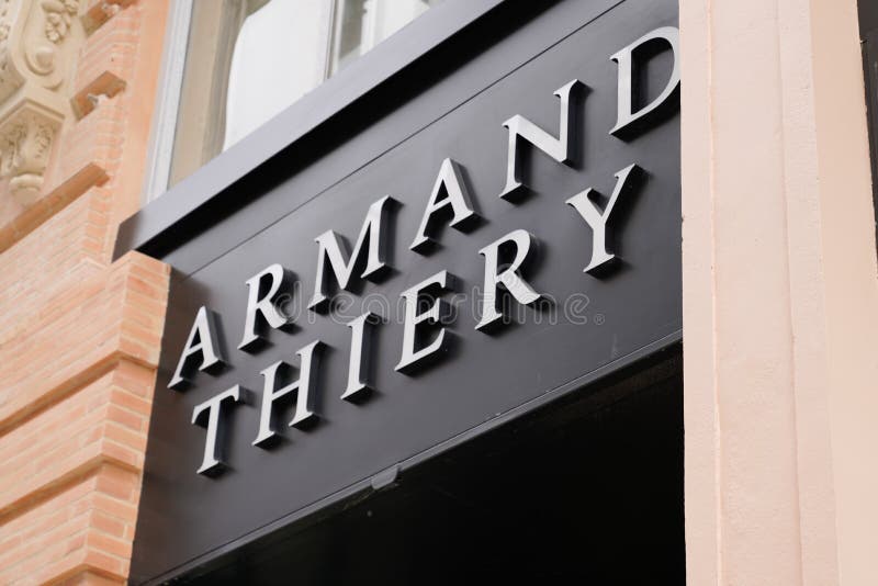 Armand Thierry Boutique Clothing Shop Logo and Text Sign Editorial ...