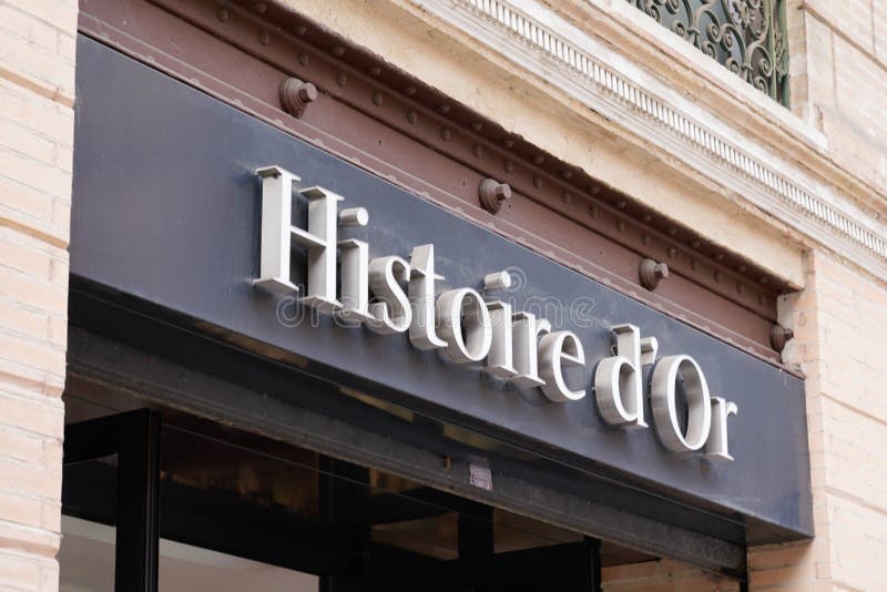 Histoire D`or Logo Brand Fashion Shop and Text Sign Store on Facade ...