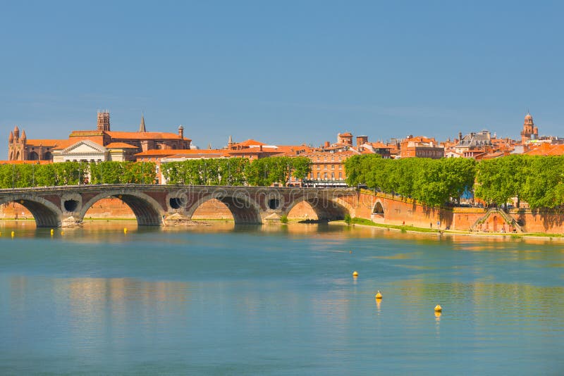 Cityscape of Toulouse at a summer day. Cityscape of Toulouse at a summer day