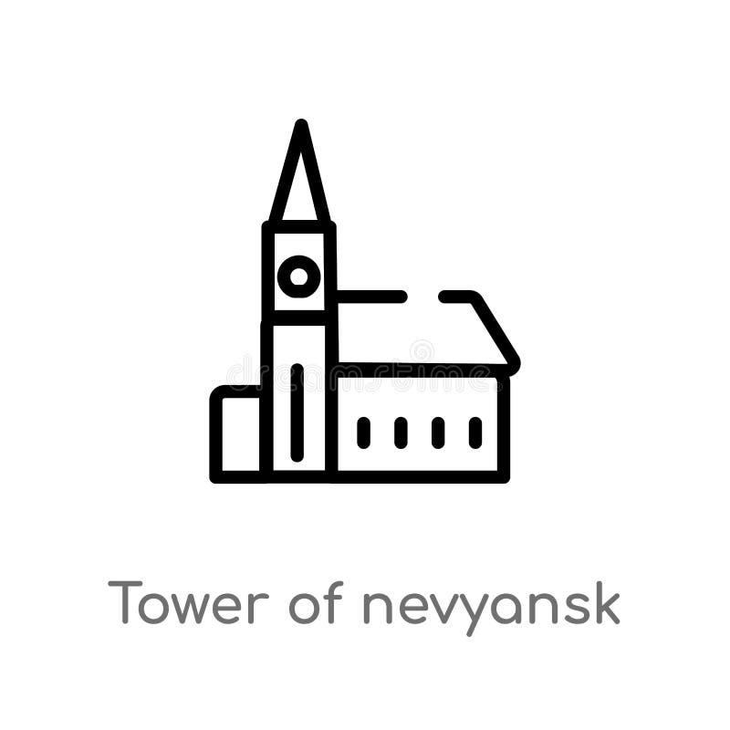 tour d'ensemble de nevyansk dans l'icône de vecteur de la Russie ligne simple noire d'isolement illustration d'élément de concept illustration stock tour d'ensemble de nevyansk dans l'icône de vecteur de la Russie ligne simple noire d'isolement illustration d'élément de concept illustration stock
