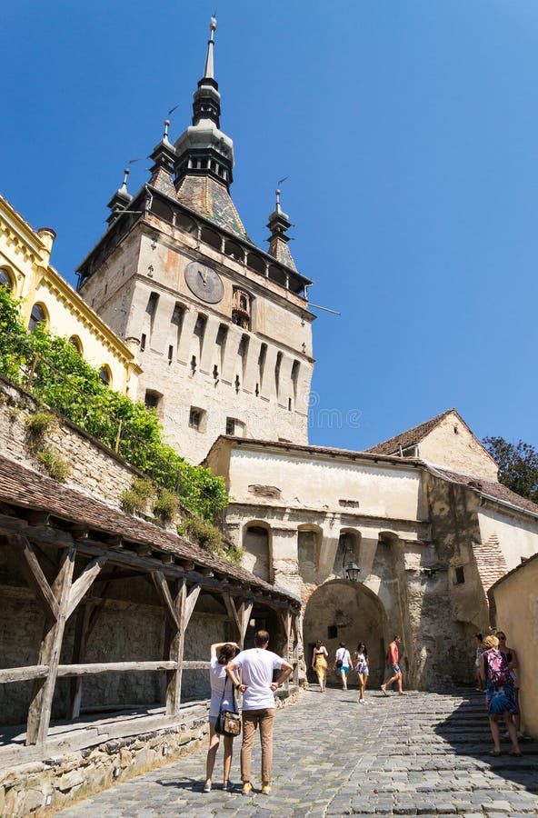 Tour d'horloge de Sighisoara images stock Tour d'horloge de Sighisoara images stock