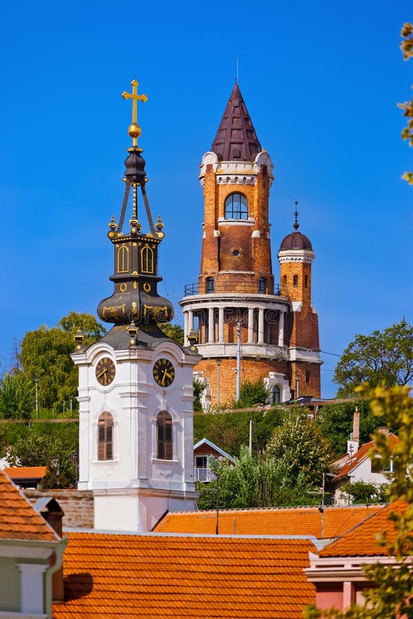 Tour de Gardos Zemun - à Belgrade Serbie photographie stock Tour de Gardos Zemun - à Belgrade Serbie photographie stock