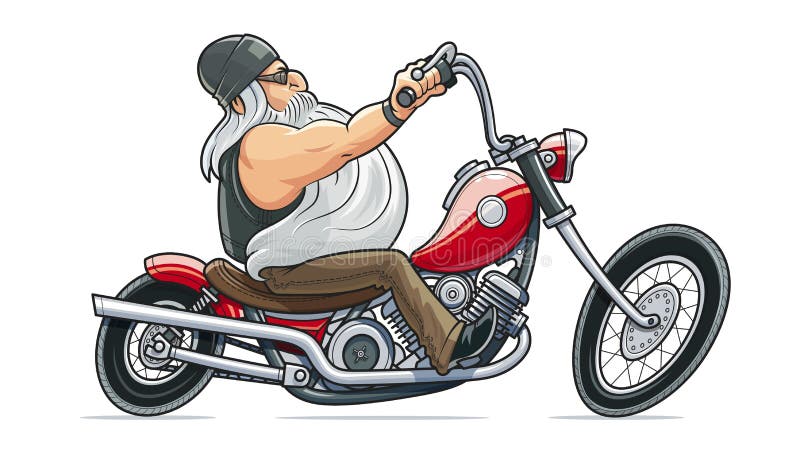 Tour de motard à la moto le chef heureux de crabots mignons effrontés de personnage de dessin animé de fond a isolé le blanc de s illustration de vecteur Tour de motard à la moto le chef heureux de crabots mignons effrontés de personnage de dessin animé de fond a isolé le blanc de s illustration de vecteur