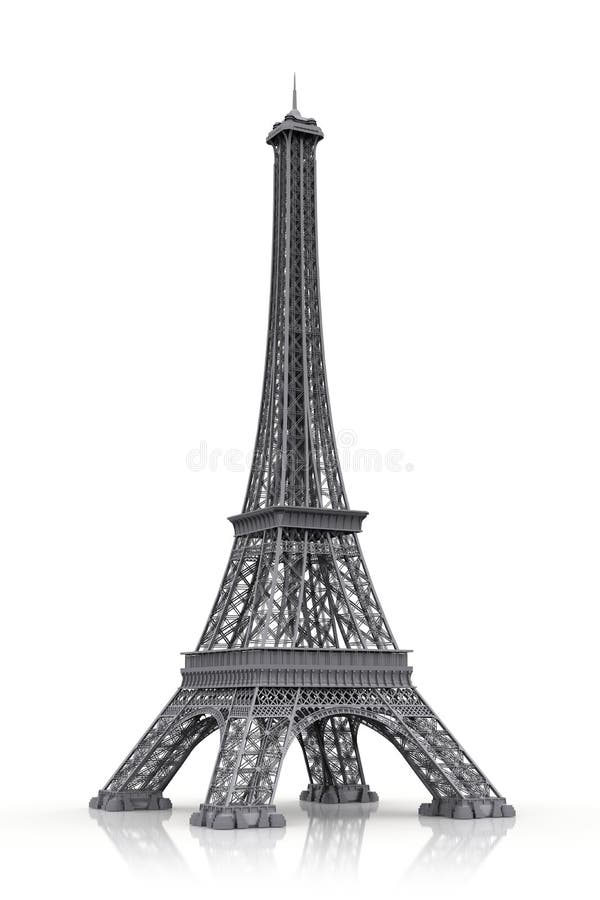 Tour Eiffel dans 3D illustration stock. Illustration du faisceaux