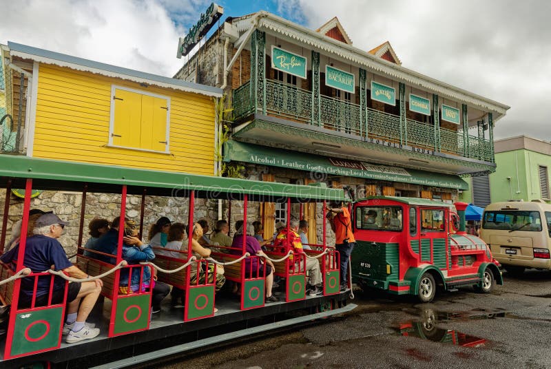 Tour Train in Roseau Dominica Editorial Photo Image of economy