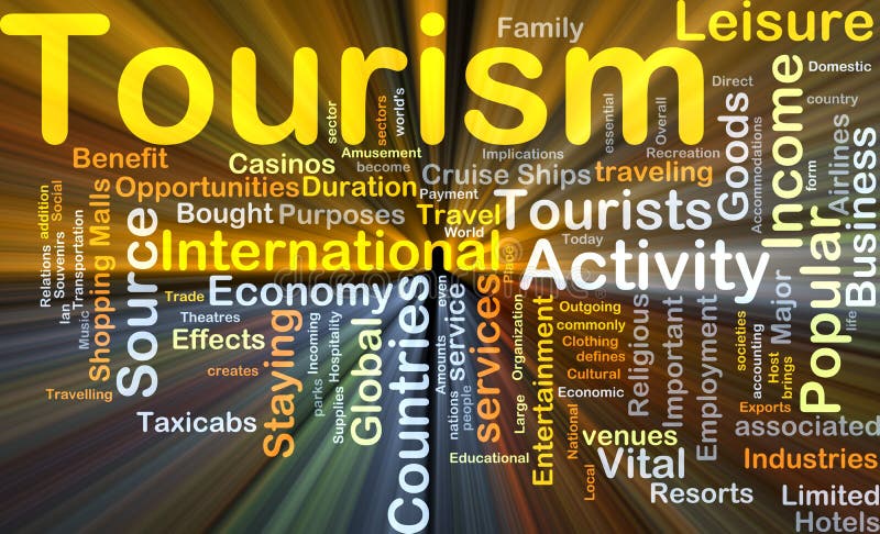 Tourism background concept glowing royalty free illustration Tourism background concept glowing royalty free illustration