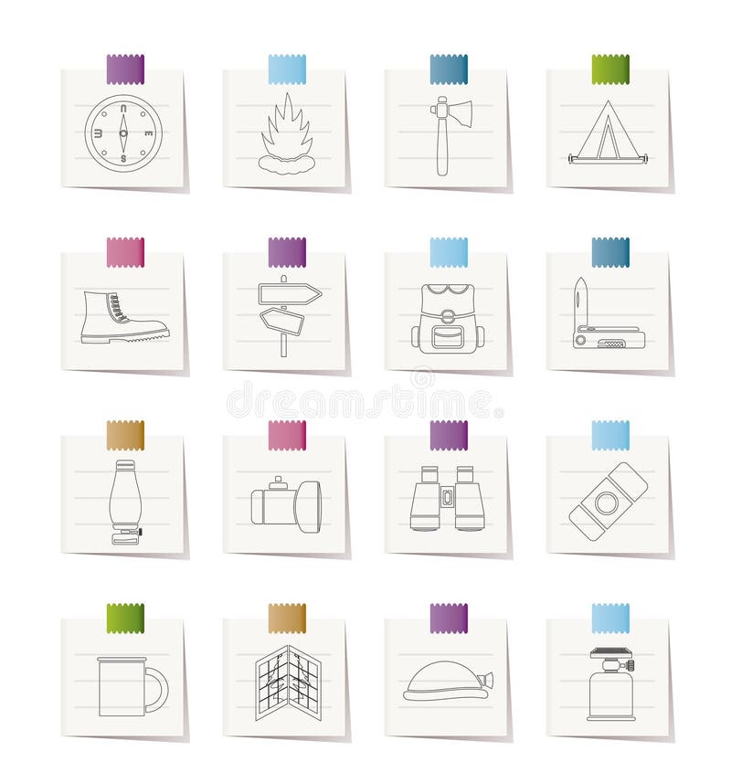 Tourism and Holiday icons stock illustration Tourism and Holiday icons stock illustration