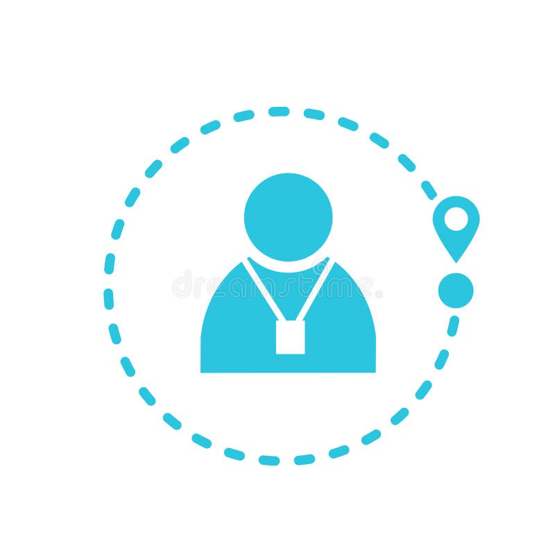 Tourist Guide Icon, Isolated on White stock illustration