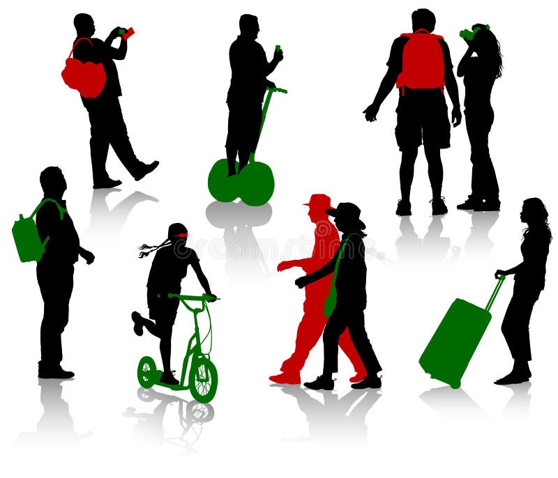 Tourist Silhouette Royalty Free Stock Photos - Image: 10568608