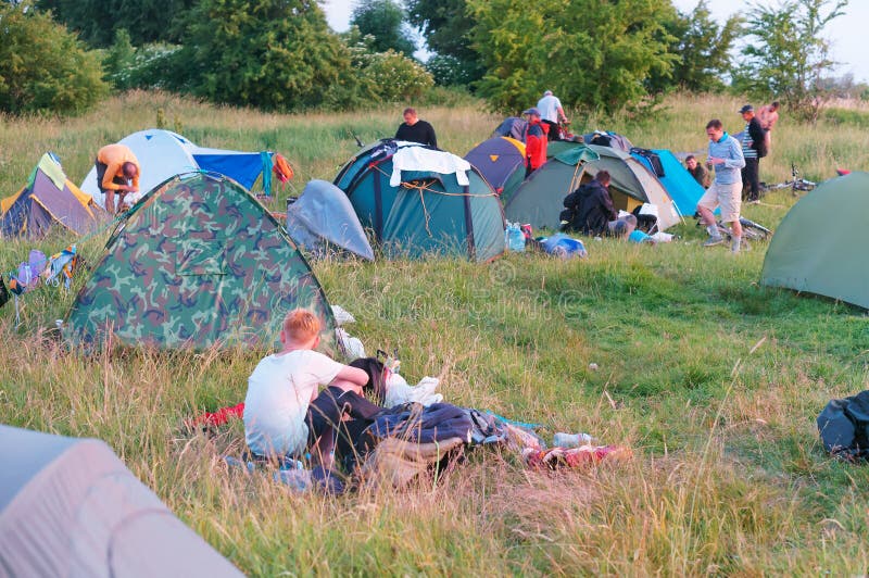 Tourist tents, pitching camp travelers, campground royalty free stock photos Tourist tents, pitching camp travelers, campground royalty free stock photos