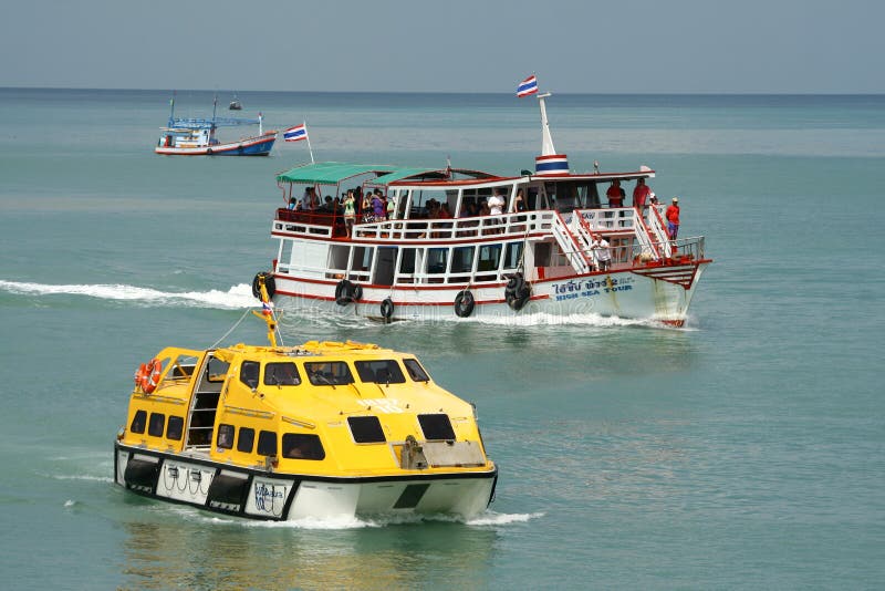 Tourist transportation in Andaman Sea in Thailand. Tourist transportation in Andaman Sea in Thailand