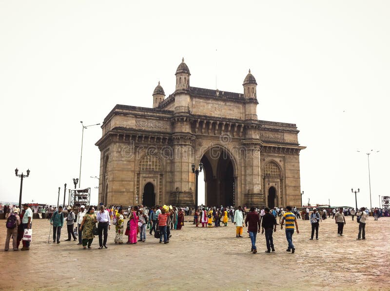 Touristes au passage de l'Inde Mumbai photos libres de droits Touristes au passage de l'Inde Mumbai photos libres de droits