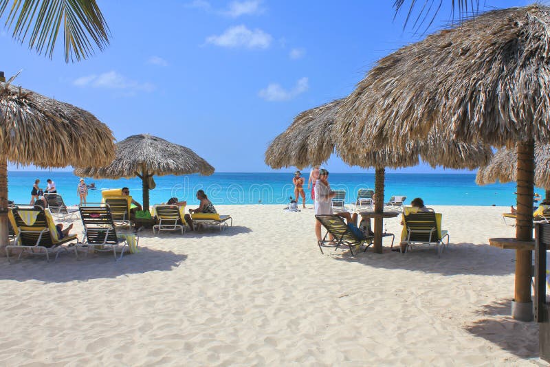 ORANJESTAD, ARUBA - DECEMBER 4, 2021: Plaza Daniel Leo square with