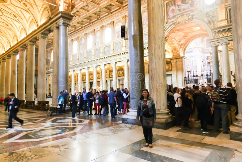 Tourists and believers in Vatican City, Italy