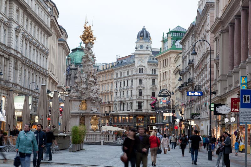 Tourists on Foot Graben Street in Vienna. Editorial Image - Image of graben, population: 57040975