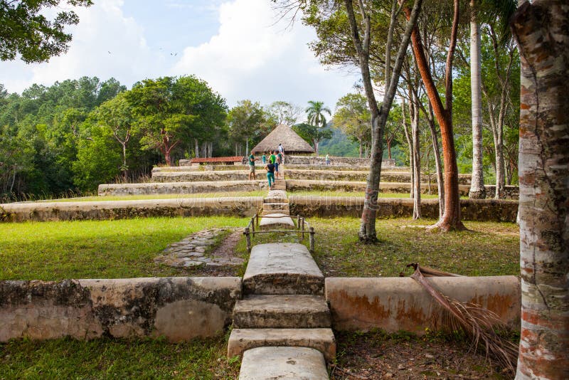 Tourists at former coffee farm, Buena Vista, Las Terrazas, Pinar Del Rio Province, Cuba