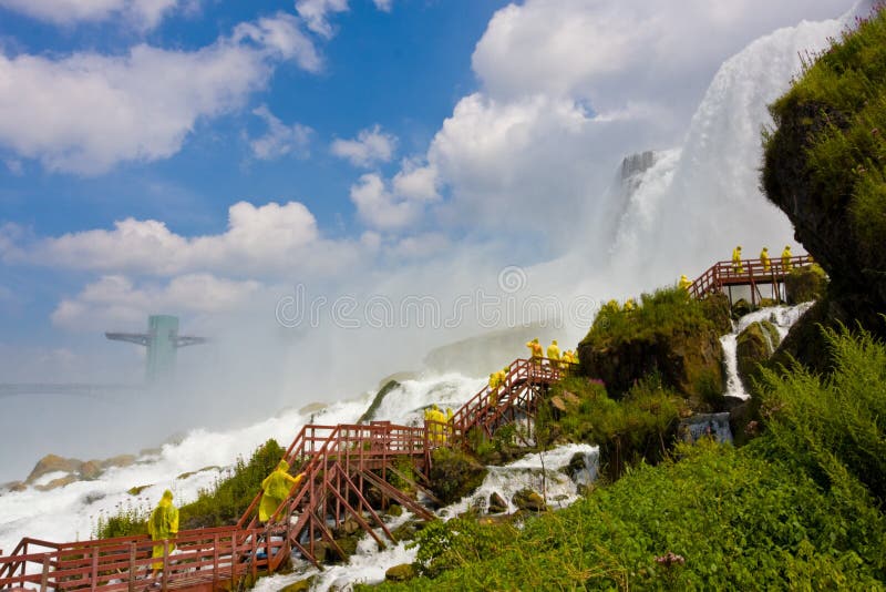 Tourists at Niagara falls