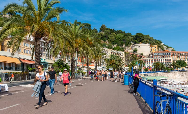 Promenade des Anglais - Provence, French Riviera, Nice, France.