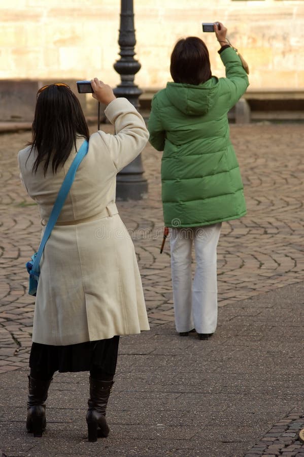 Tourists Taking Pictures royalty free stock images