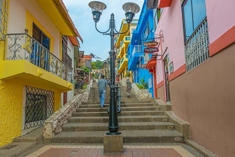 Tourists walking in Guayaquil City, Ecuador stock photos Tourists walking in Guayaquil City, Ecuador stock photos