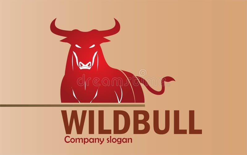 Touro vermelho grande selvagem ilustração royalty free Touro vermelho grande selvagem ilustração royalty free