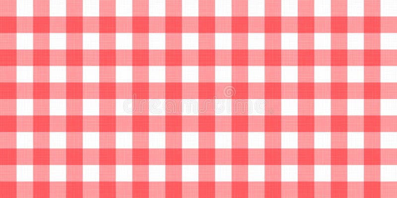Tovaglia generale a quadretti a strisce del percalle di vettore Fondo rosso bianco senza cuciture del modello del tovagliolo dell illustrazione di stock