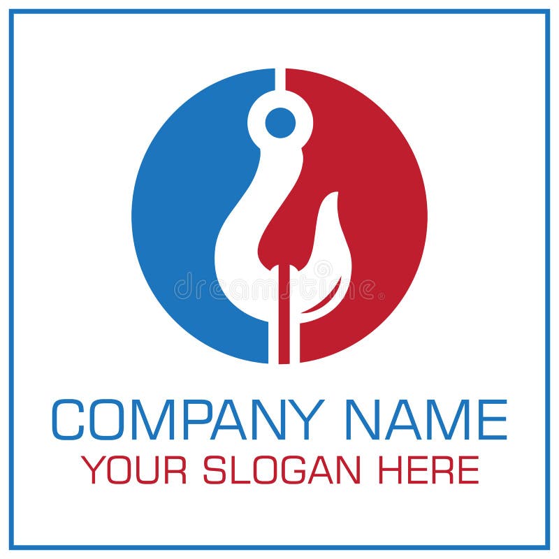Tow Hook Vector Logo for Towing Service Company Stock Illustration
