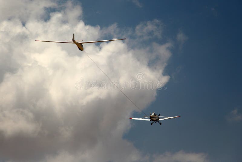 Plane and glider stock photo. Image of dangerous, planes 20363018
