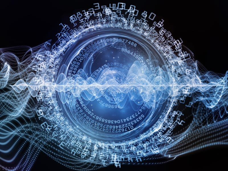 Toward Digital Central Wave royalty free illustration