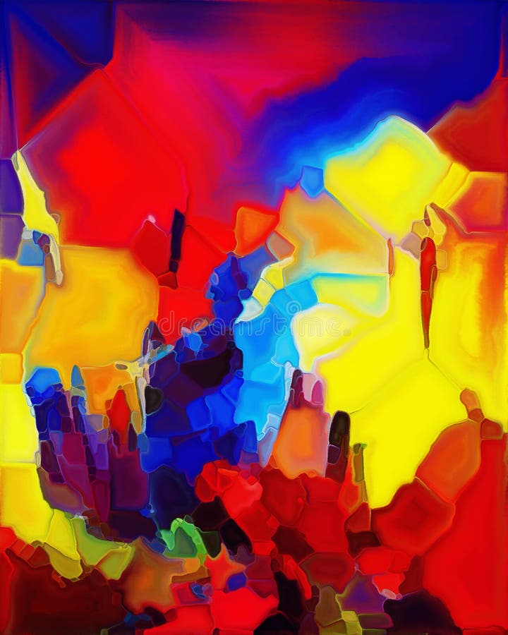 Toward Digital Colored Canvas royalty free illustration