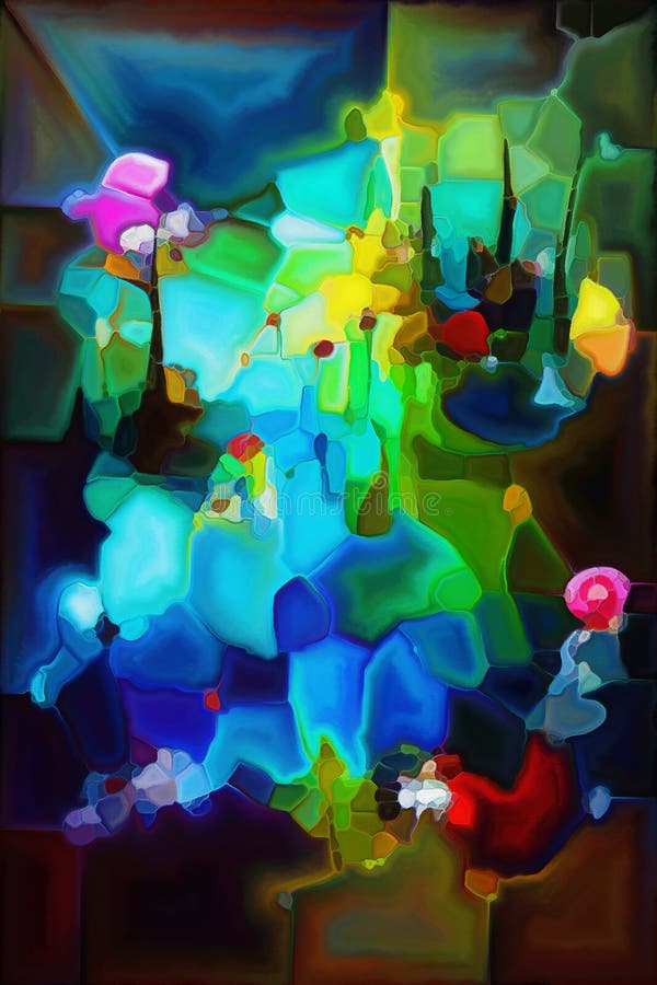 Toward Digital Colored Canvas royalty free illustration