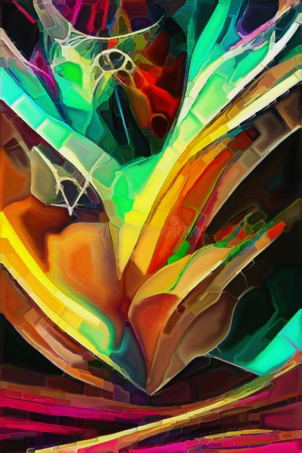 Toward Digital Colored Canvas royalty free illustration