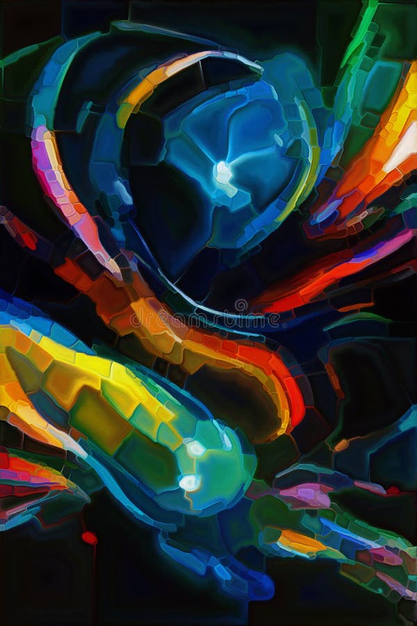 Toward Digital Colored Canvas royalty free illustration