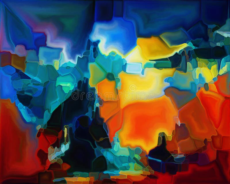 Toward Digital Colored Canvas vector illustration