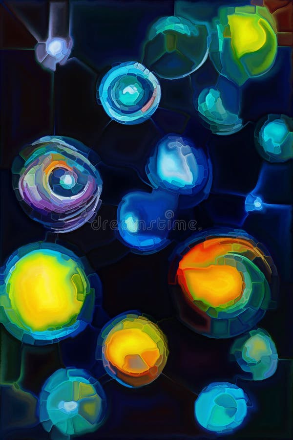 Toward Digital Colored Canvas royalty free illustration