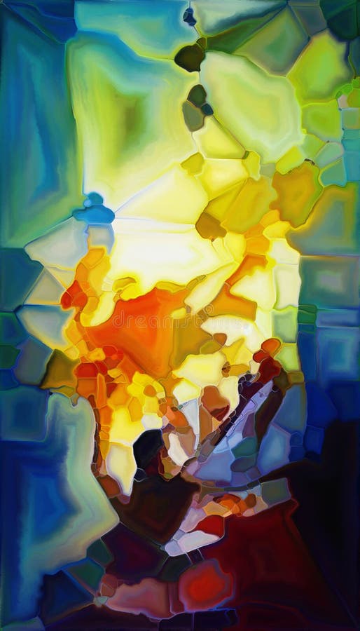 Toward Digital Colored Canvas royalty free illustration