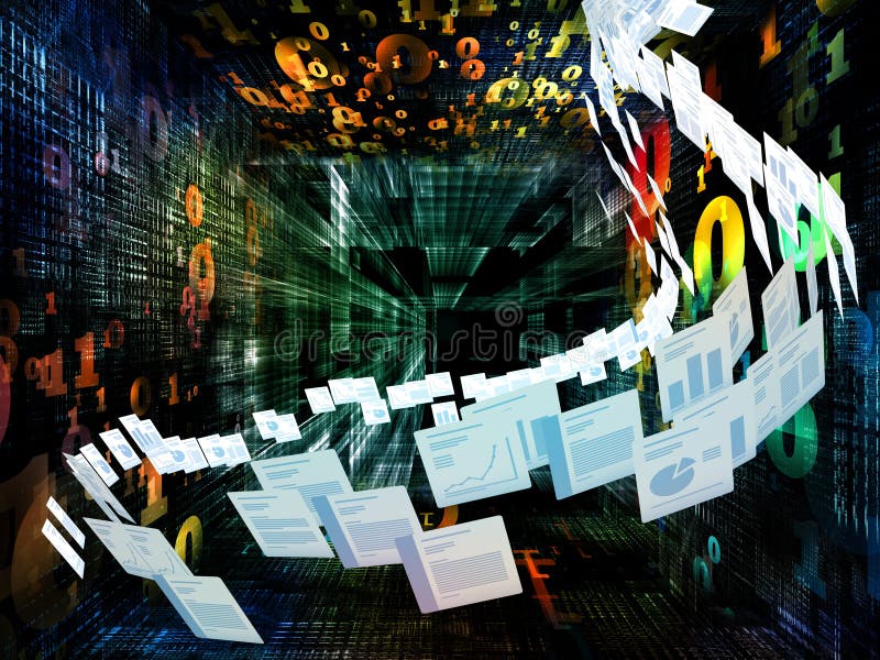 Toward Digital Conceptual Space vector illustration