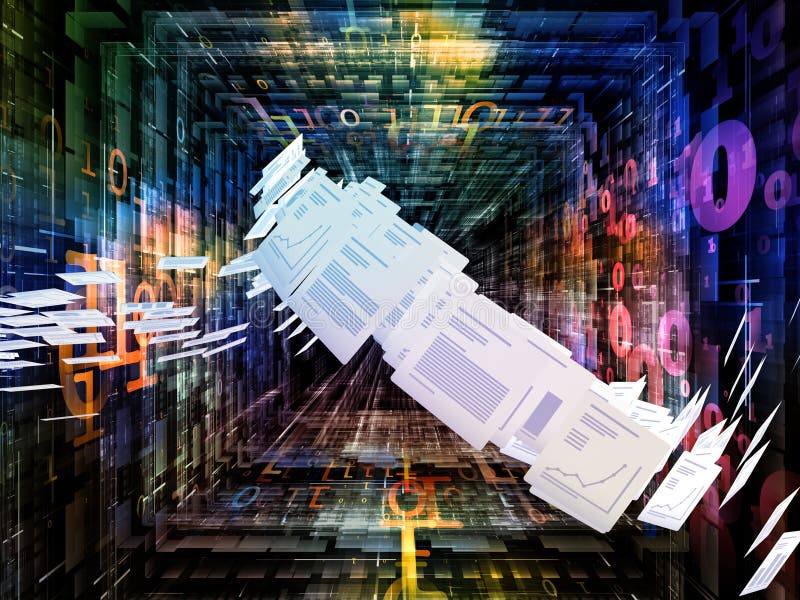 Toward Digital Conceptual Space stock illustration