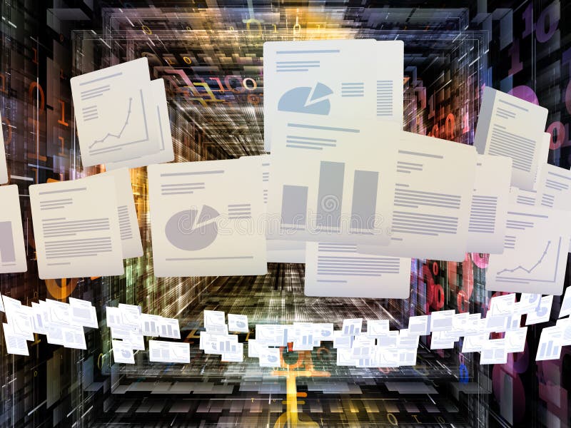 Toward Digital Conceptual Space stock illustration