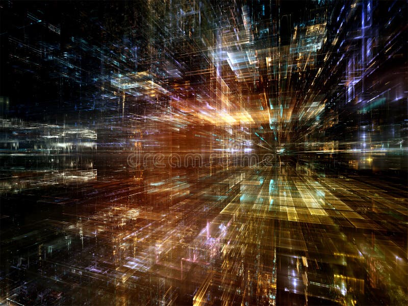 Toward Digital Digital World stock illustration