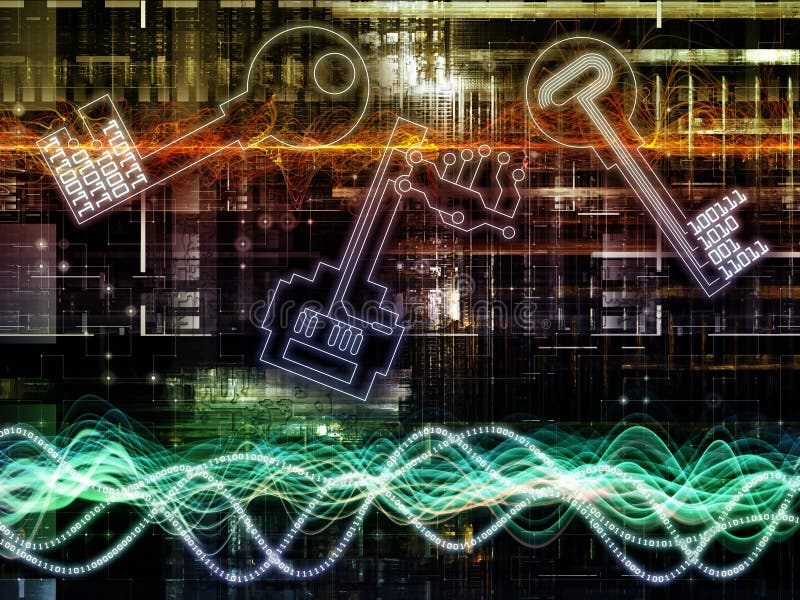 Toward Digital Encryption royalty free illustration