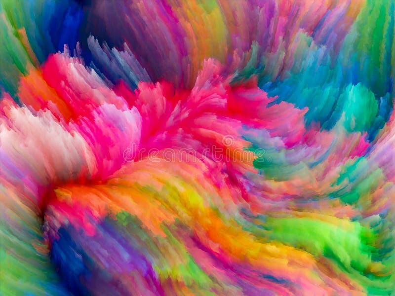 Toward Digital Fractal Color royalty free illustration