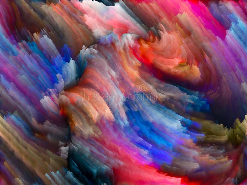 Toward Digital Fractal Color stock illustration