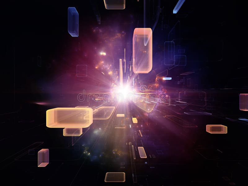 Toward Digital light stock illustration