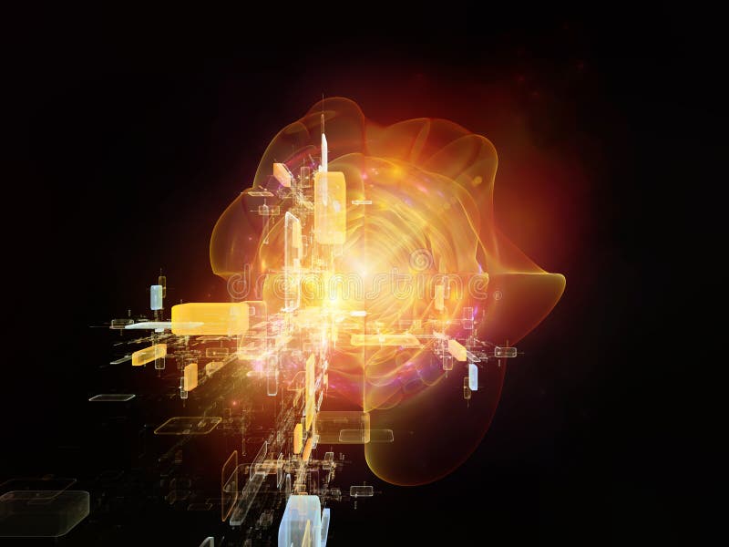 Toward Digital light stock illustration