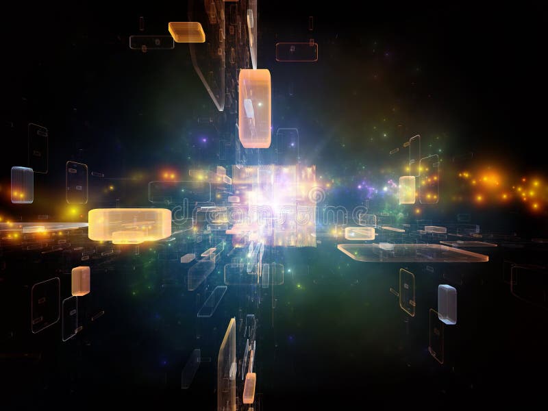 Toward Digital light royalty free illustration