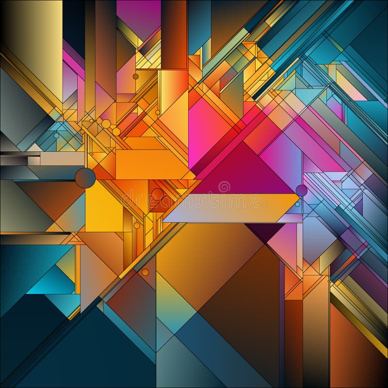 Toward Digital Mosaics stock illustration
