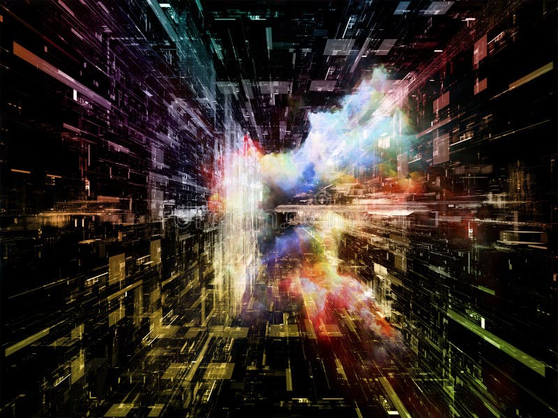 Toward Digital Solutions royalty free illustration
