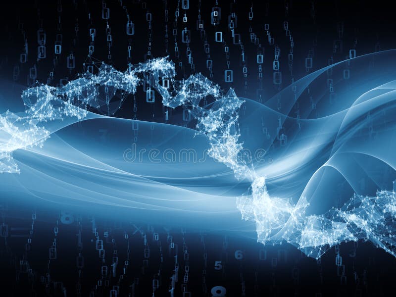 Toward Digital Wave royalty free illustration